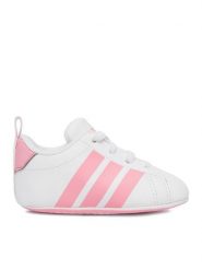 Adidas Niechodki CEO-GRAND COURT CRIB KI8217 Biały. Białe buty sportowe dziewczęce Adidas, bez wzorów, ze skóry, bez zapięcia. Za 109.99 zł.