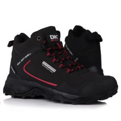Buty męskie wysokie zimowe wodoodporne DK SAURON. Czarne trekkingi męskie DK, na zimę, przed kolano, do biegania. Za 168.00 zł.