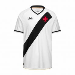 Zewnętrzny strój Vasco da Gama 2025/26. Białe koszulki sportowe męskie Kappa, bez wzorów, bez kołnierzyka, bez ramiączek, do piłki nożnej. Za 422.50 zł.
