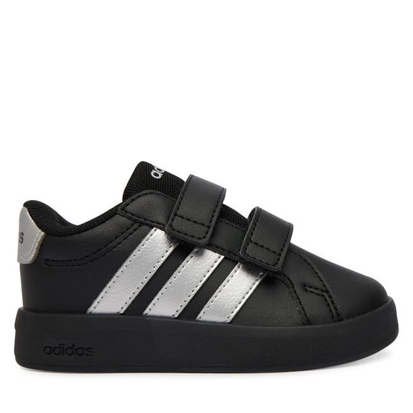 Sneakersy adidas. Czarne trampki i tenisówki chłopięce Adidas, bez wzorów, bez zapięcia. Za 125.99 zł.