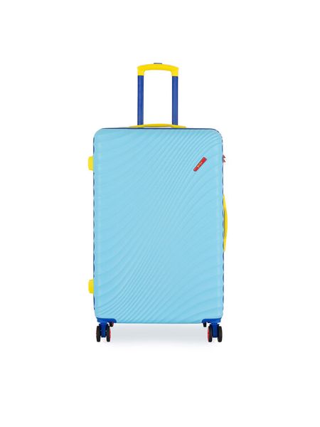 Semi Line Walizka duża T5938-3 Niebieski. Niebieskie walizki męskie Semi-line, bez wzorów, z tworzywa sztucznego, duże. Za 249.99 zł.