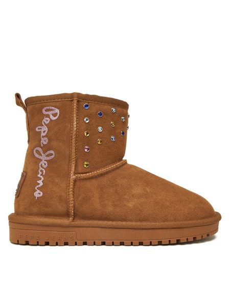 Pepe Jeans Śniegowce Diss Studs G PGS500006 Brązowy. Brązowe buty zimowe dziewczęce Pepe Jeans, bez wzorów, z jeansu, bez zapięcia. Za 239.99 zł.