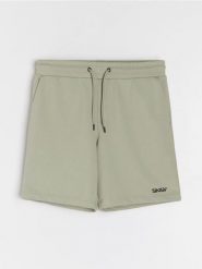 Bawełniane szorty - zielony. Zielone szorty męskie Sinsay, l, bez wzorów, z bawełny. Za 39.99 zł.