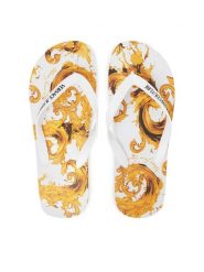 Versace Jeans Couture Japonki 80YA3SQ7 ZSS80 Biały. Białe klapki męskie Versace Jeans Couture, z jeansu. Za 269.99 zł.