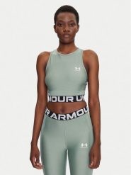 Under Armour Koszulka techniczna HeatGear 1388694 Zielony Slim Fit. Zielone koszulki sportowe damskie Under Armour, xl, bez wzorów, z syntetyku, bez kołnierzyka, bez ramiączek, na fitness i siłownię. Za 89.99 zł.