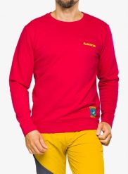 Bluza bez kaptura męska La Sportiva Climbing on the Moon Sweatshirt. Czerwone bluzy męskie La Sportiva, l, bez wzorów, z bawełny, bez kaptura. Za 294.79 zł.