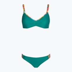 Strój kąpielowy dwuczęściowy damski Banana Moon Tyezumma Watercolor. Zielone bikini damskie Banana Moon, uniwersalny, bez wzorów. Za 159.99 zł.