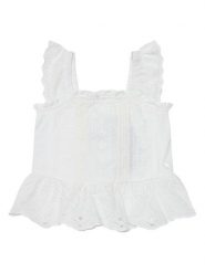 Guess Top J5GH14 WBHO0 Biały Regular Fit. Białe t-shirty i topy dla dziewczynek Guess, z aplikacjami, z bawełny, bez ramiączek. Za 169.99 zł.