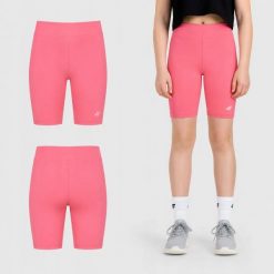 SPODENKI DZIEWCZĘCE 4F LEGGINSY KRÓTKIE KOLARKI NA LATO RÓŻOWE. Czerwone legginsy dla dziewczynek 4f, bez wzorów, z bawełny, krótkie. Za 22.50 zł.