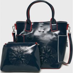 Desigual - Torebka. Niebieskie torby na ramię damskie marki Desigual. Za 299.90 zł.