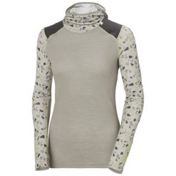 Bluza damska Helly Hansen Lifa Merino Midweight BLC. Szare bluzy sportowe damskie Helly Hansen, bez wzorów, z kapturem, trekkingowe. Za 595.50 zł.