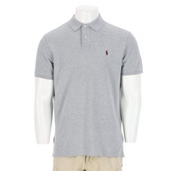 Second life - Koszulka Polo męska Custom Fit Polo Ralph Lauren - Jak nowy. Szare koszulki polo męskie Ralph Lauren, l, bez wzorów, bez kołnierzyka, bez ramiączek, na golfa. Za 127.76 zł.