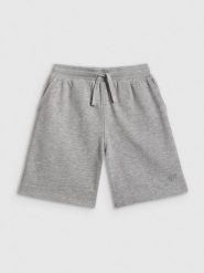 4F Spodenki dresowe chłopięce - szare 146 (10-11 lat). Szare szorty dla chłopców 4f, na lato, bez wzorów, z bawełny. Za 49.99 zł.