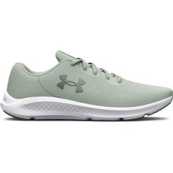 Buty Under Armour Charged Pursuit 3 Tech 3025430-300 szare. Szare obuwie sportowe damskie bez wzorów, do biegania. Za 466.53 zł.