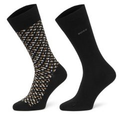 Skarpety długie BOSS. Czarne skarpety męskie Boss, bez wzorów. Za 89.99 zł.