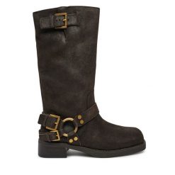 Oficerki MICHAEL Michael Kors. Brązowe kozaki damskie MICHAEL Michael Kors, bez obcasa, na płaskiej podeszwie. Za 1,779.00 zł.