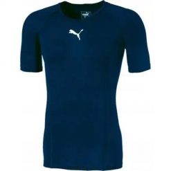Koszulka Puma Maillot de corps LIGA. Niebieskie koszulki sportowe męskie Puma, xl, bez wzorów, z elastanu, bez kołnierzyka, bez ramiączek, do piłki nożnej. Za 297.00 zł.