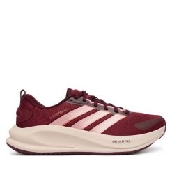 Buty do biegania adidas. Czerwone obuwie sportowe damskie Adidas, bez wzorów, do biegania. Za 399.99 zł.
