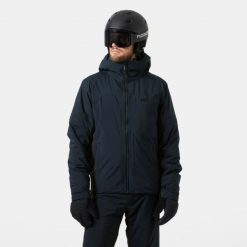 Kurtka narciarska Helly Hansen Courchevel. Niebieskie kurtki snowboardowe męskie Helly Hansen, m, bez wzorów, bez kaptura, narciarskie. Za 1,621.00 zł.