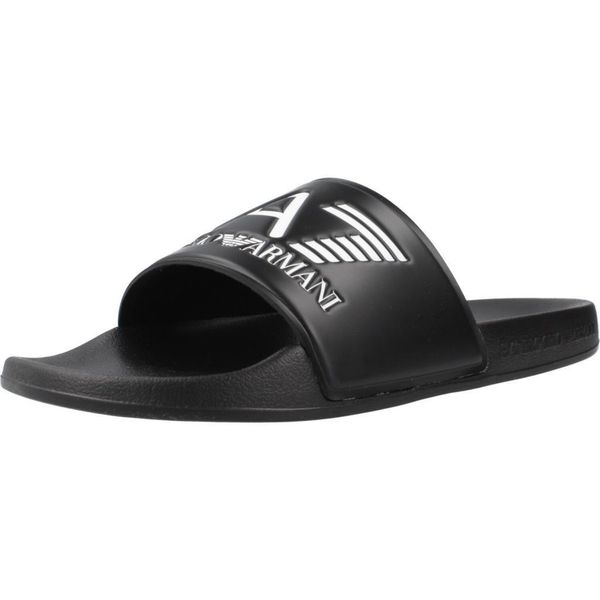 Sandały EMPORIO ARMANI SCARPE BEACHWEAR Czarny. Czarne klapki damskie EA7, z syntetyku, bez zapięcia. Za 170.99 zł.