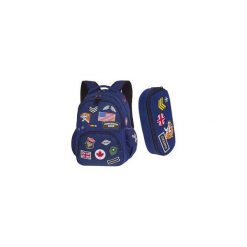 Plecak Coolpack Bentley Niebieski Z Naszywkami + Piórnik Campus. Torby i plecaki dziecięce marki CoolPack. Za 169.00 zł.