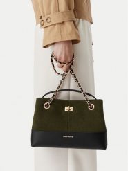 GINO ROSSI Torebka EO-LA370-5920 Khaki. Brązowe torebki do ręki damskie Gino Rossi, bez wzorów, ze skóry, bez dodatków. Za 399.99 zł.