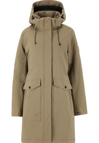 Parka dla kobiet Whistler Algoma. Czarne parki damskie Whistler, bez wzorów, z materiału, eleganckie, bez kaptura. Za 413.50 zł.