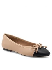 Nine West Baleriny 122AL4108 Beżowy. Brązowe baleriny damskie Nine West, bez wzorów, ze skóry, bez obcasa. Za 199.99 zł.