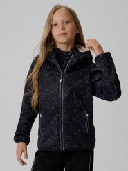 4F Kurtka softshell wiatroodporna membrana 5000 dziewczęca - czarny 164 (13-14 lat). Czarne kurtki i płaszcze dla dziewczynek 4f, bez wzorów, z softshellu, krótkie, bez kaptura. Za 199.99 zł.