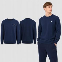 BLUZA MĘSKA DRESOWA 4F BEZ KAPTURA NIEROZPINANA S M2549 KOLOR NIEBIESKI. Niebieskie bluzy sportowe męskie 4f, l, bez wzorów, z bawełny, bez kaptura, do biegania. Za 95.95 zł.