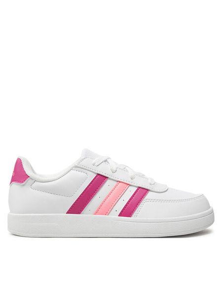 Adidas Sneakersy Breaknet 2.0 K HP8959 Biały. Białe buty sportowe dziewczęce Adidas, bez wzorów, ze skóry, bez zapięcia. Za 131.99 zł.