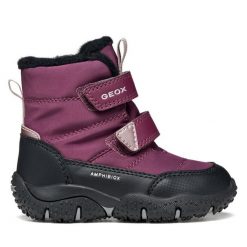 Śniegowce Geox. Fioletowe śniegowce dziewczęce Geox, bez zapięcia. Za 319.99 zł.