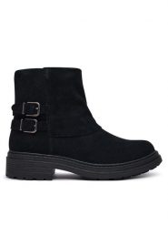Clarks Botki Orinoco3 Trim 26320195 Czarny. Czarne botki damskie Clarks, bez obcasa, na płaskiej podeszwie, bez zapięcia. Za 569.99 zł.