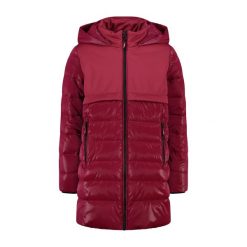 Długa kurtka softshell dla dziewcząt CMP. Czerwone kurtki i płaszcze dla dziewczynek CMP, na zimę, bez wzorów, z materiału, długie, z kapturem. Za 482.35 zł.