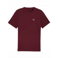 Koszulka na co dzień Męska Puma T-Shirt Bawełniana Sportowa. Czerwone koszulki sportowe męskie Puma, m, bez wzorów, z bawełny, bez kołnierzyka, bez ramiączek, trekkingowe. Za 119.00 zł.