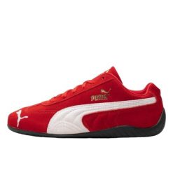 Buty do chodzenia dla dorosłych Puma Speedcat OG Red White. Czerwone obuwie sportowe damskie Puma, bez wzorów, ze skóry, trekkingowe. Za 816.49 zł.