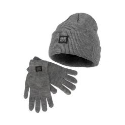 Zestaw zimowy Heatkeeper dla mężczyzn – czapka + rękawiczki – szary. Szare rękawiczki męskie HEAT KEEPER, na zimę, bez wzorów, z poliesteru, sportowe. W wyprzedaży za 129.98 zł.