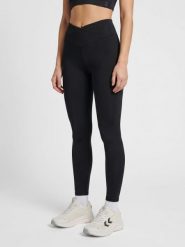 Damskie legginsy z wysokim stanem Hummel Wrap. Czarne legginsy damskie Hummel, l, bez wzorów, z materiału, z podwyższonym stanem, na fitness i siłownię. Za 191.15 zł.
