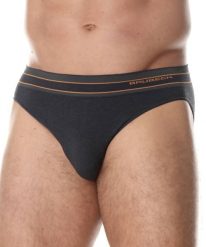 Slipy z wełną merino męskie Brubeck ACTIVE WOOL. Niebieskie slipki męskie Brubeck, m, bez wzorów, z materiału. Za 84.99 zł.