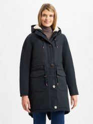 Derbe Funkcjonalna parka - Friese Festholm Kobiety Sztuczne włókno niebieski, 36. Niebieskie parki damskie Derbe, bez wzorów, z włókna, klasyczne, bez kaptura. Za 849.95 zł.