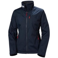 Damska kurtka wodoodporna Helly Hansen Crew 2.0. Niebieskie kurtki sportowe damskie Helly Hansen, bez wzorów, bez kaptura, żeglarskie. Za 699.00 zł.