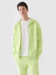 4F Bluza dresowa rozpinana z kapturem męska - zielona XL. Zielone bluzy męskie 4f, m, bez wzorów, z bawełny, z kapturem. W wyprzedaży za 79.99 zł.