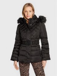 Guess Kurtka puchowa Laurie W2BL60 WEX52 Czarny Regular Fit. Czarne kurtki damskie Guess, m, z aplikacjami, z puchu, bez kaptura. Za 1,749.00 zł.