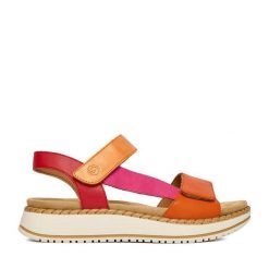 Sandały Remonte. Sandały damskie Remonte, bez wzorów, bez obcasa, na płaskiej podeszwie, bez zapięcia. Za 359.99 zł.