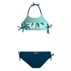 Dziewczęcy dwuczęściowy kostium kąpielowy Aquawave Hali (x2). Zielone stroje kąpielowe dla dziewczynek AQUAWAVE, bez wzorów. Za 140.40 zł.