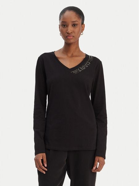 Liu Jo Sport Bluzka TA6053 JS003 Czarny Regular Fit. Czarne koszule damskie Liu Jo Sport, l, bez wzorów, z bawełny, sportowe, bez kołnierzyka, bez ramiączek. Za 259.99 zł.