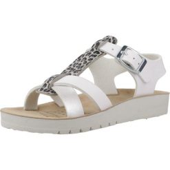 Sandały GEOX J SANDAL COSTAREI GI Biały. Białe sandały damskie Geox, bez wzorów, z syntetyku, bez obcasa, bez zapięcia. Za 131.99 zł.