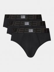 Guess Komplet 3 par slipów U4RG02 K6YW0 Czarny. Czarne slipki męskie Guess, m, z aplikacjami, z bawełny. Za 129.99 zł.