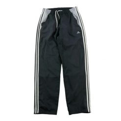 Second life - Spodnie dresowe męskie 3 bandes podszewka mesh - Stan dobry. Czarne spodnie sportowe męskie Adidas, m, bez wzorów, z dresówki, na fitness i siłownię. Za 124.96 zł.