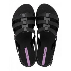 Sandały dla kobiet Ipanema STYLE SANDAL FEM. Czarne sandały damskie Ipanema, bez wzorów, z gumy, bez obcasa, bez zapięcia. Za 161.00 zł.